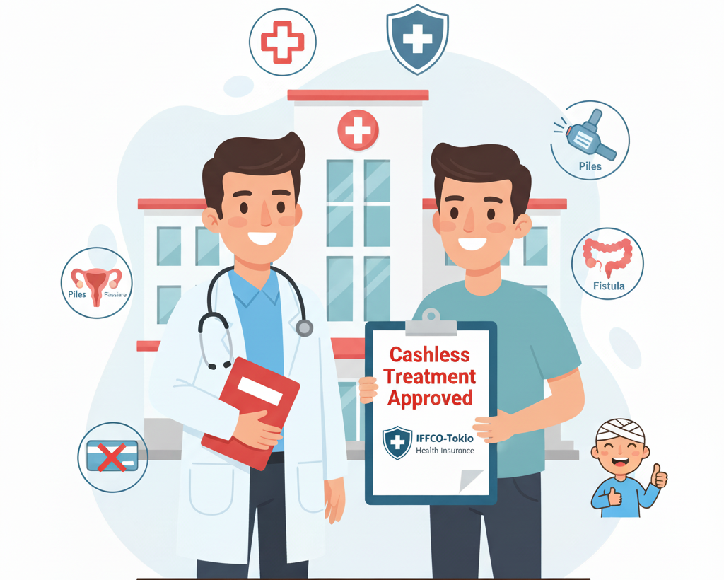 IFFCO Tokio cashless hospital process with doctor approving cashless treatment for patient