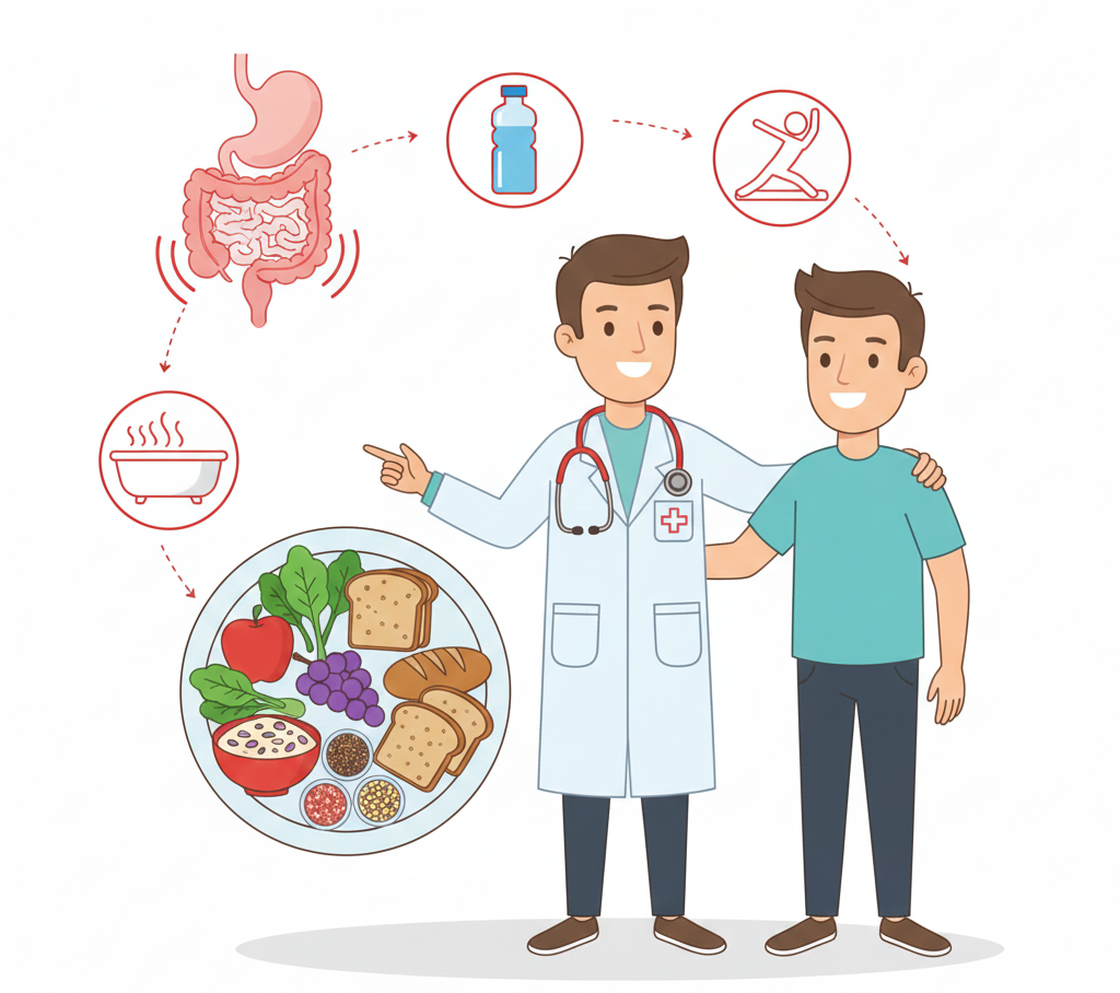 Anal fissure treatment through diet and lifestyle guidance
