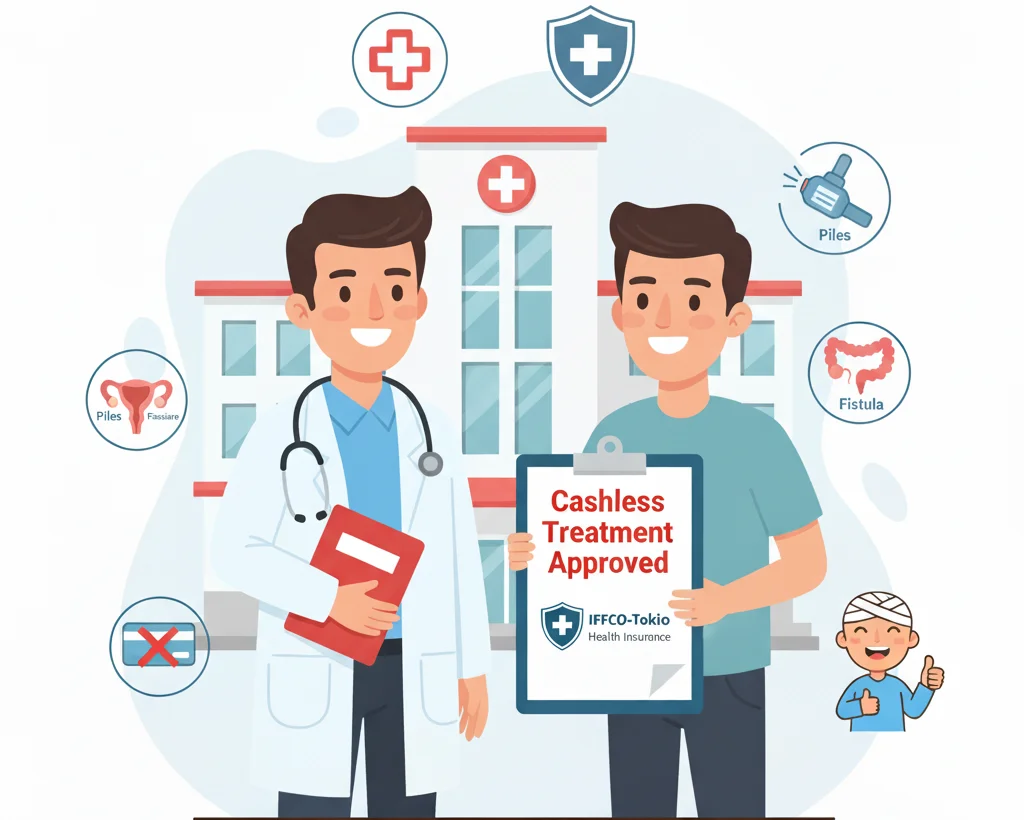 IFFCO Tokio cashless hospital process with doctor approving cashless treatment for patient