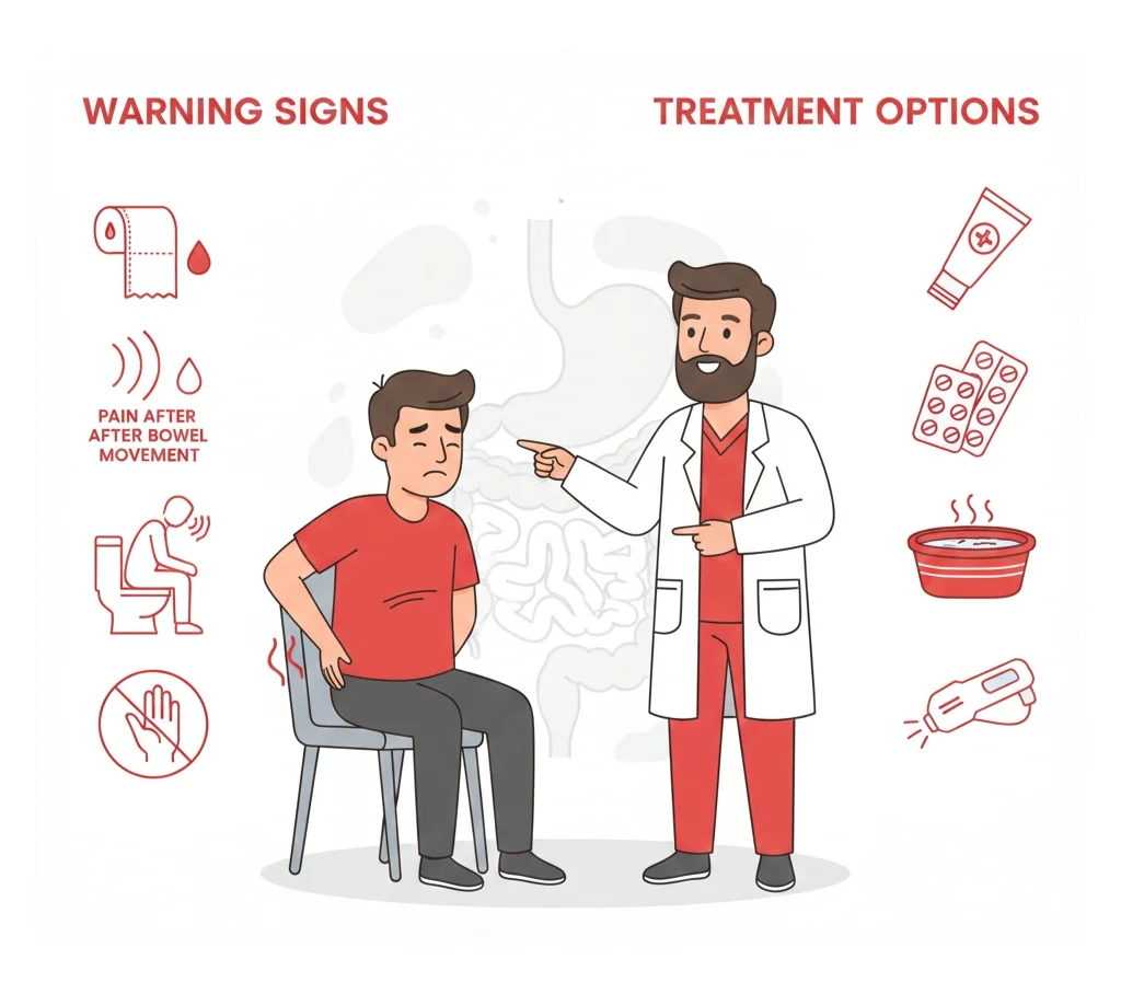 Doctor explaining fissure in ano treatment options