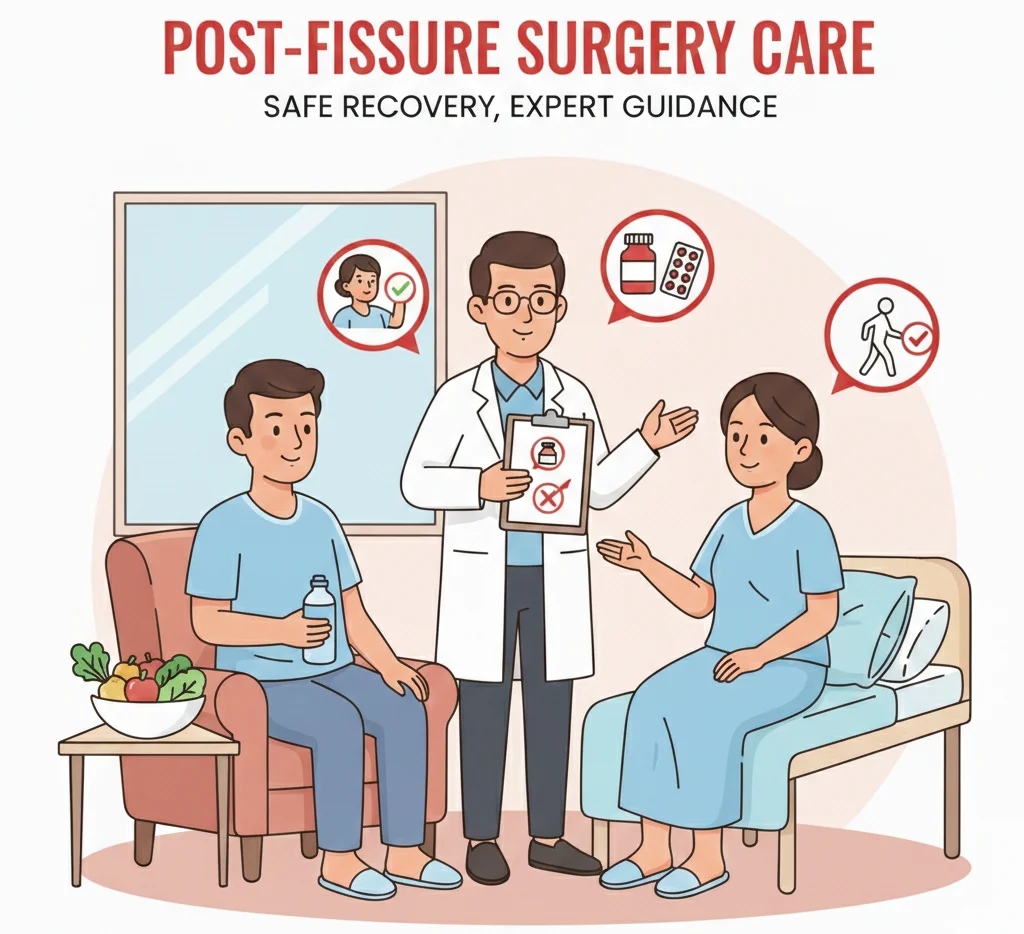 Post fissure operation care guidance